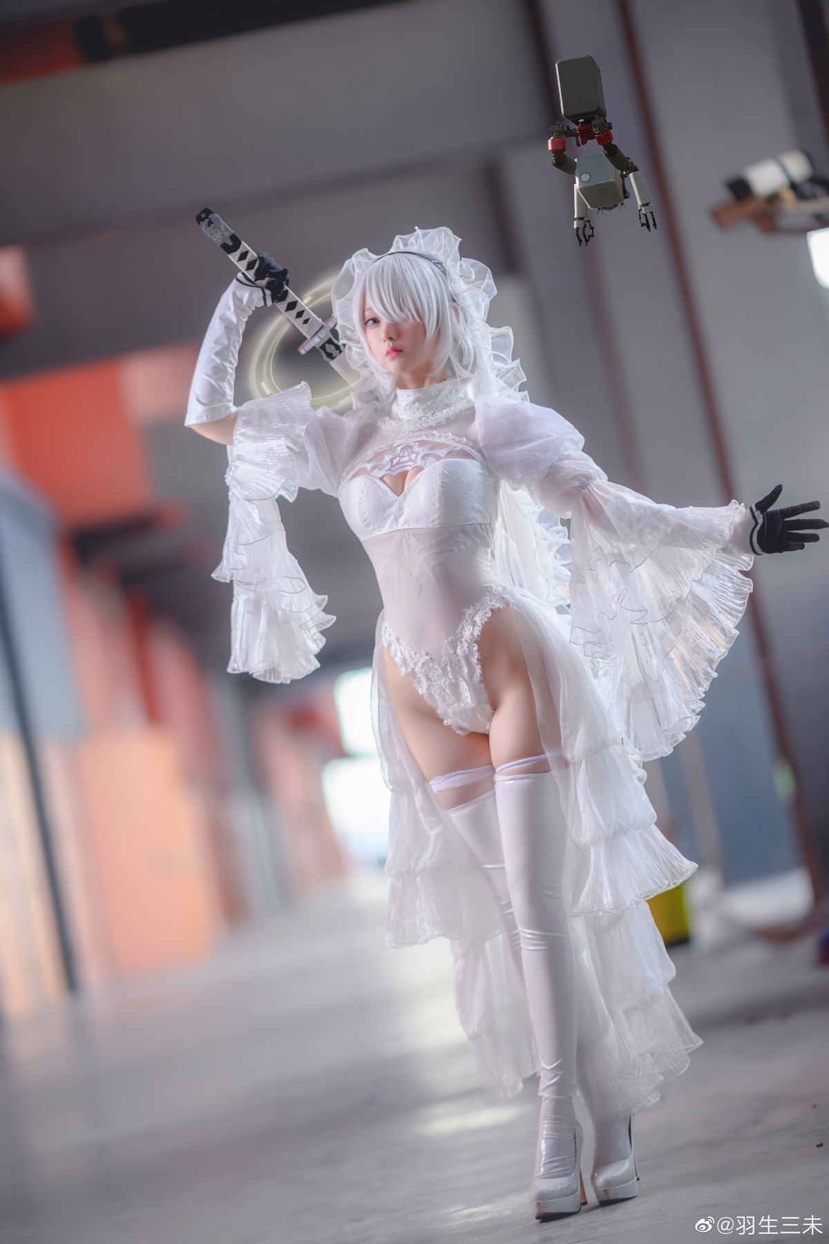 羽生三未 Cosplay 2B同人花嫁 4