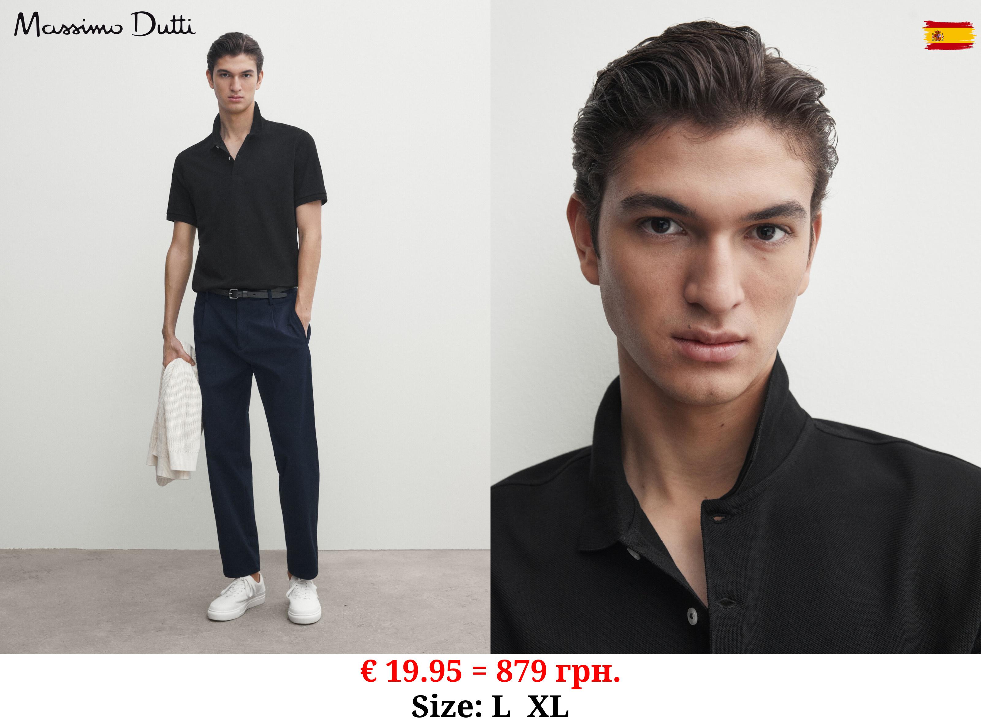 Piqué 100% cotton polo shirt BLACK