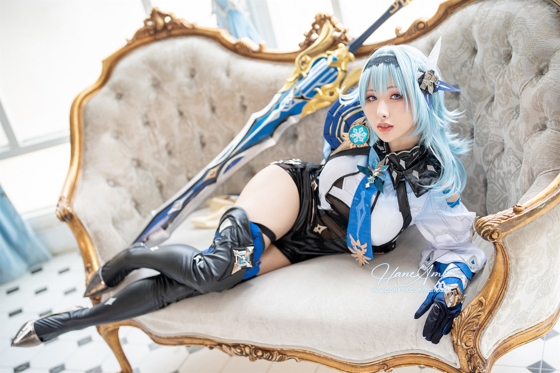 雨波HaneAme Cosplay Eula Lawrence Genshin Impact 4
