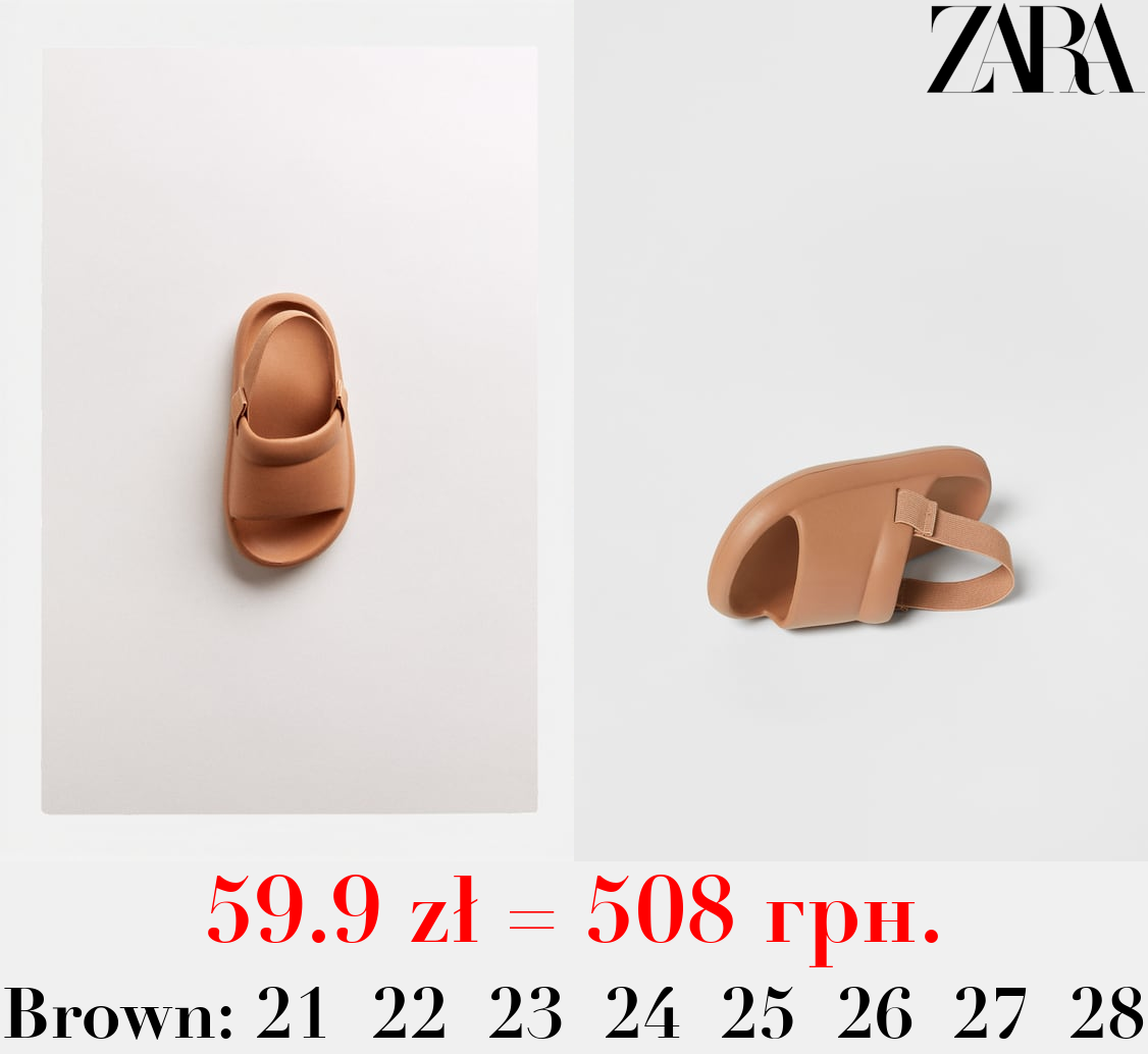 BABY/ MONOCHROME RUBBERISED SANDALS