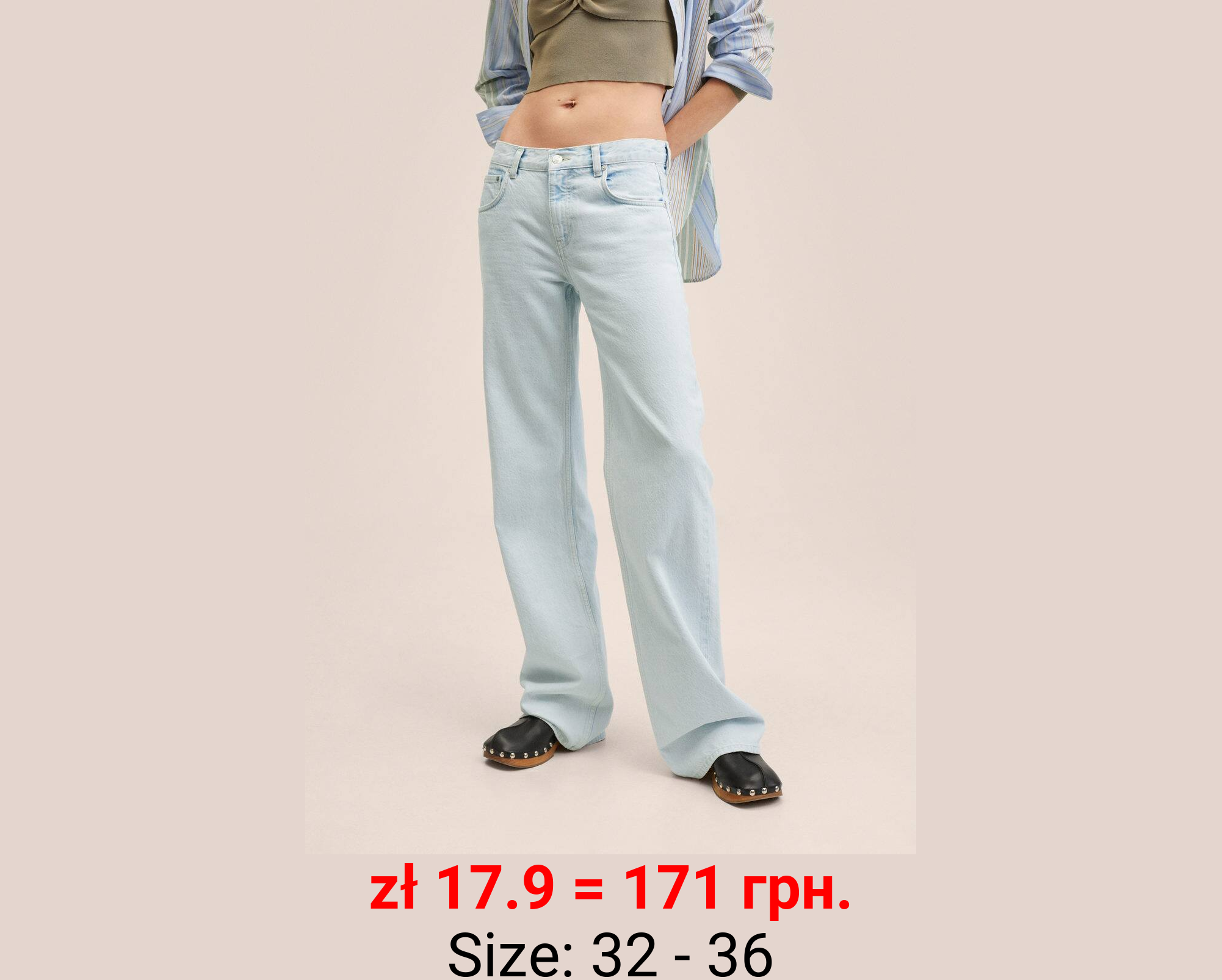 Vaqueros wideleg tiro bajo