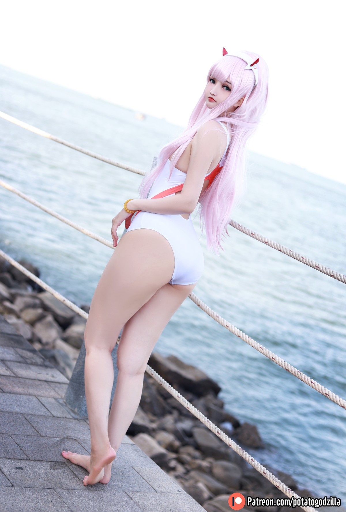 Cosplay Potato Godzilla Zero Two Swimsuit 28