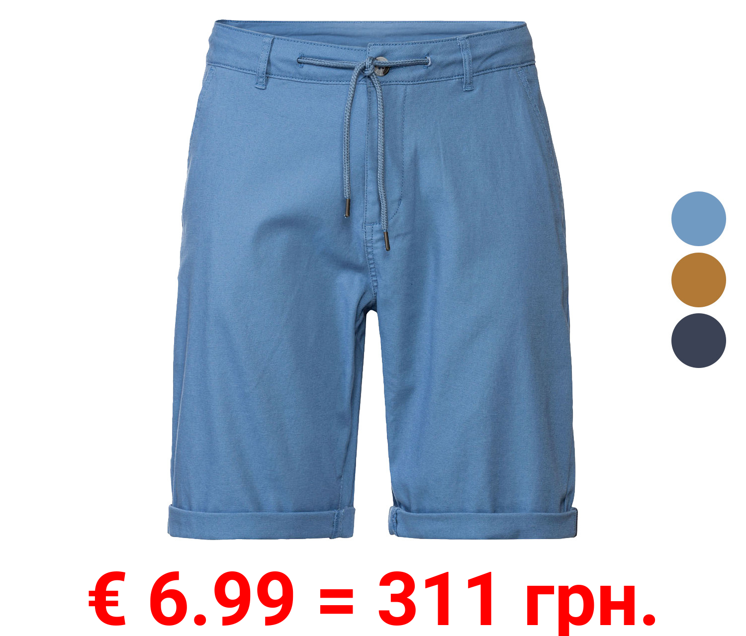 LIVERGY® Herren Shorts, normale Leibhöhe, mit seitlichen Eingrifftaschen