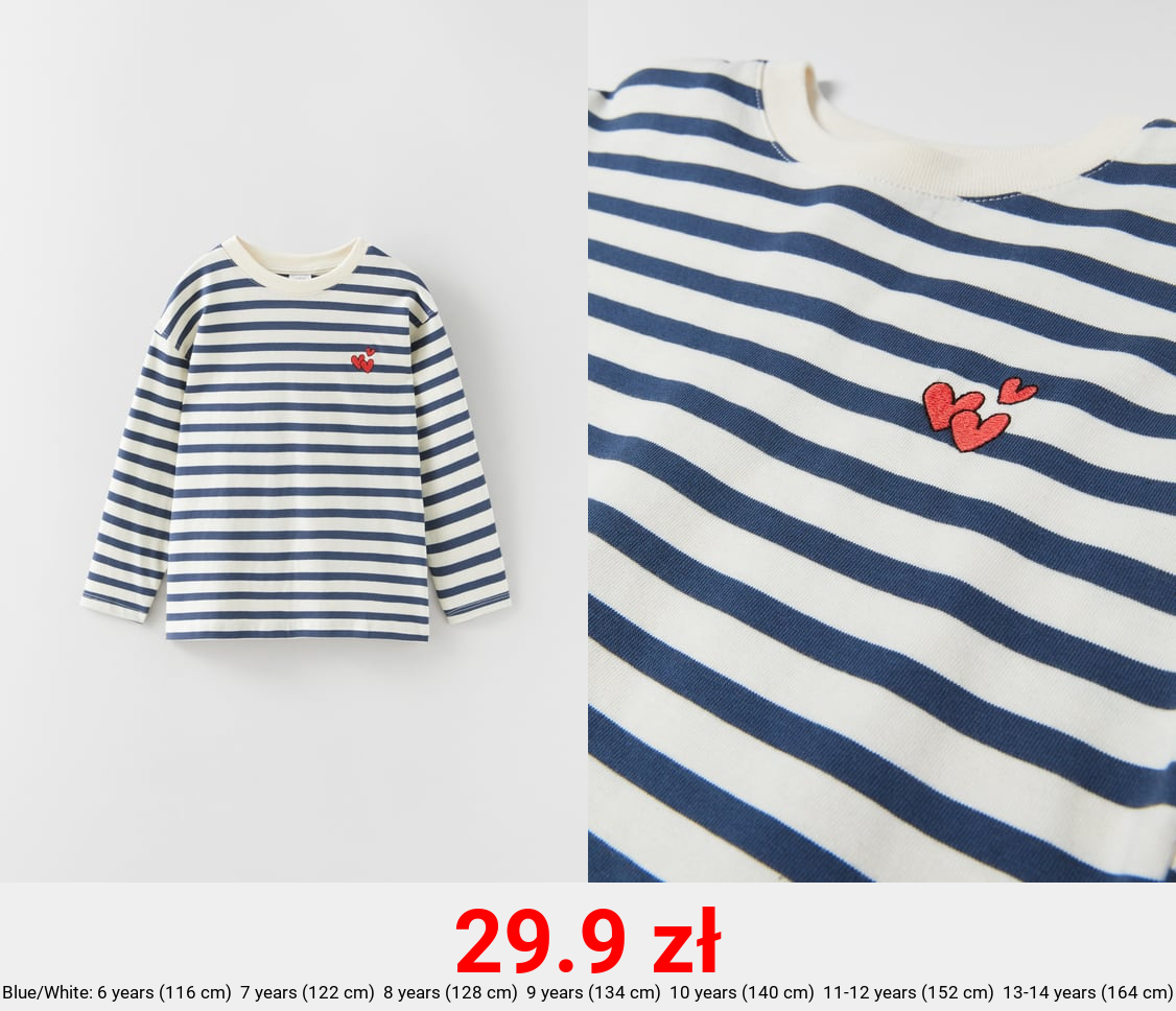 STRIPED AND EMBROIDERED T-SHIRT