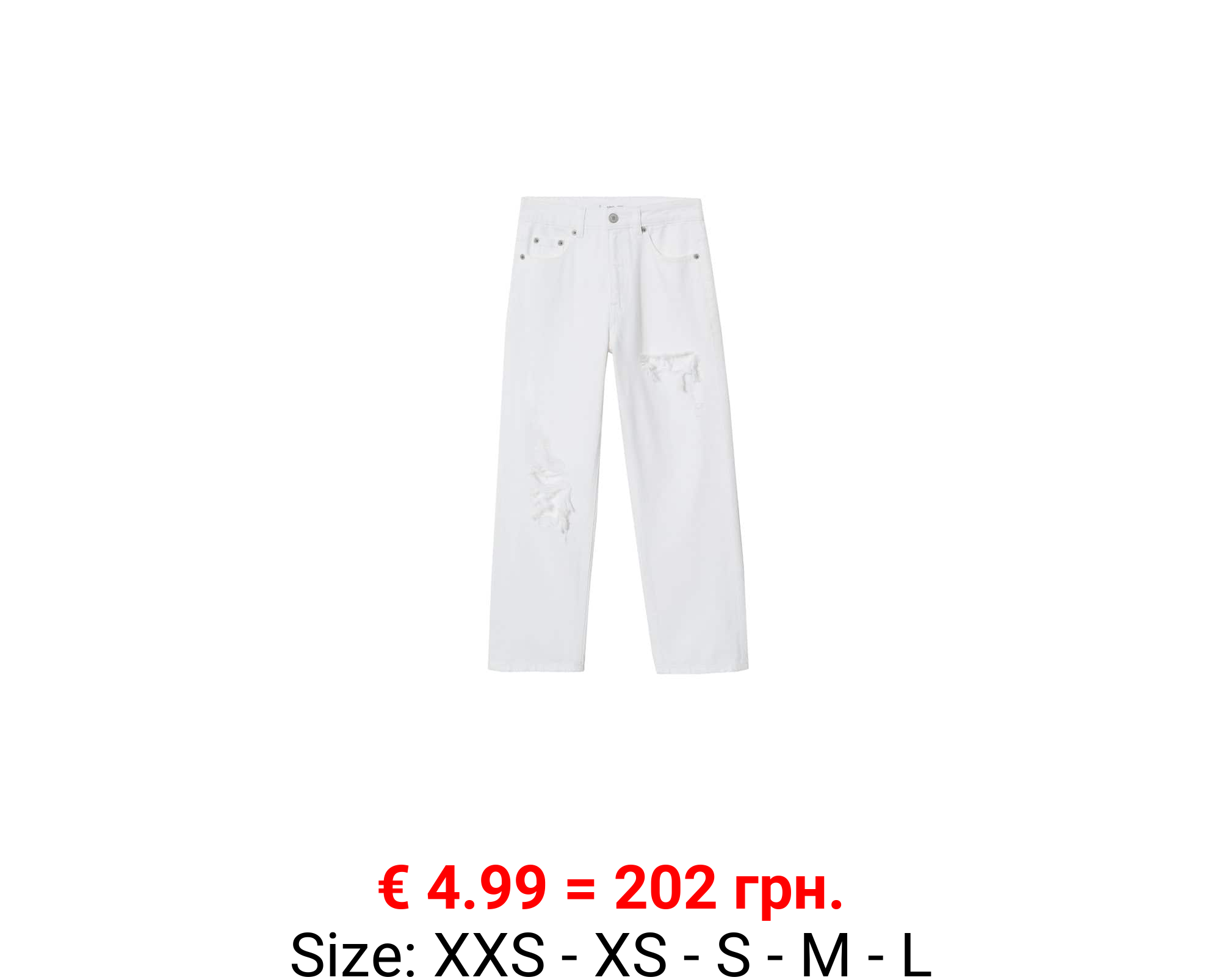 Jeans straight-fit rotos decorativos 