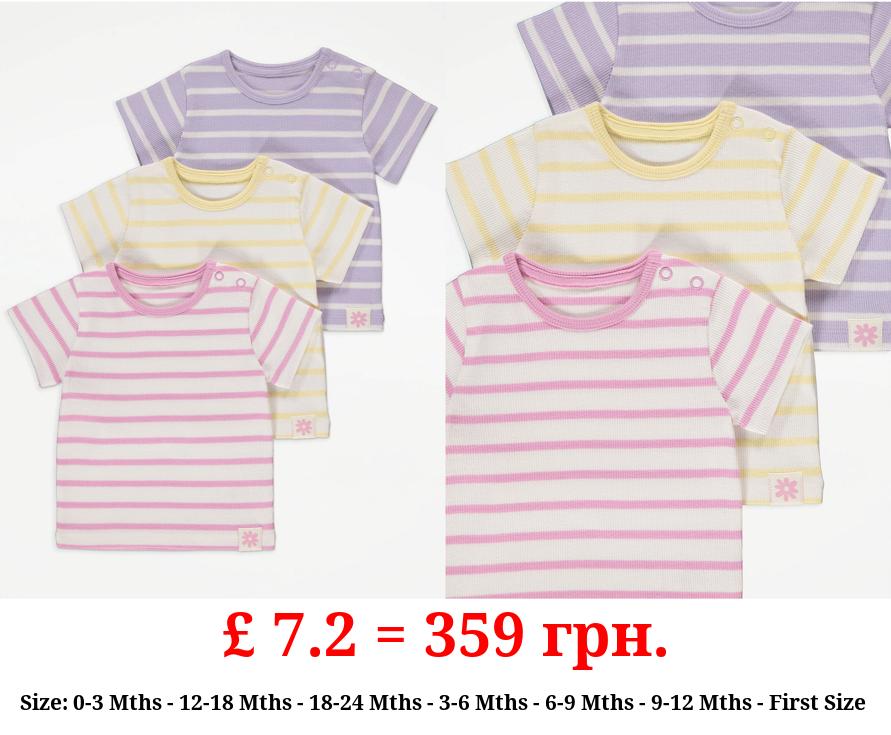 Striped Short Sleeve Tops 3 Pack