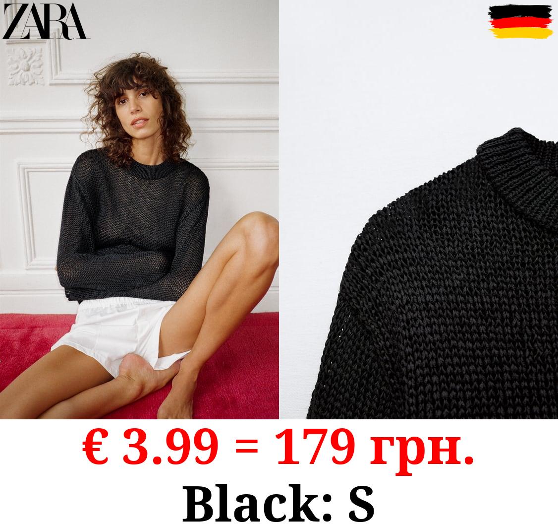 METALLIC THREAD KNIT SWEATER