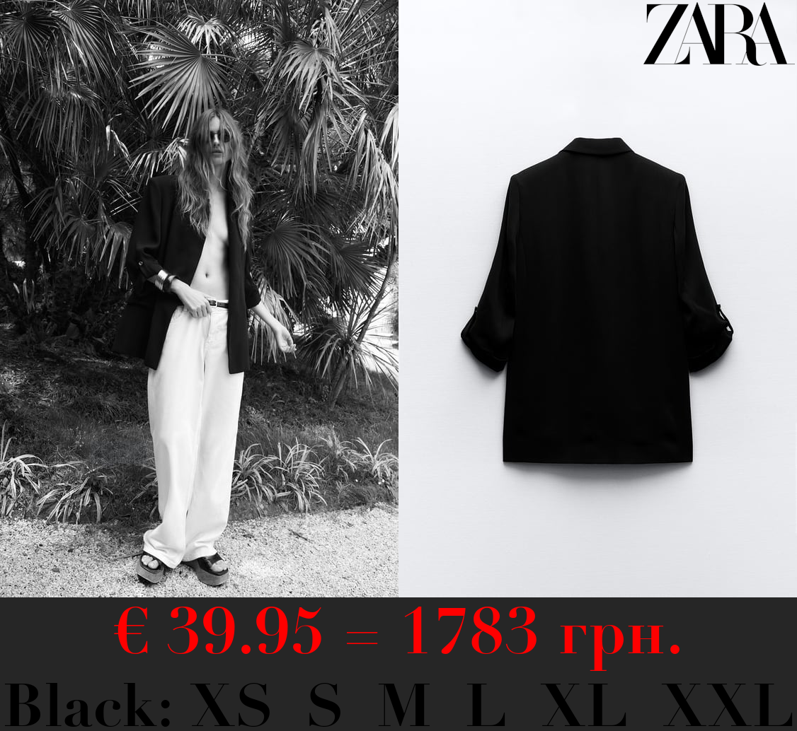 BLAZER WITH ROLLED-UP SLEEVES