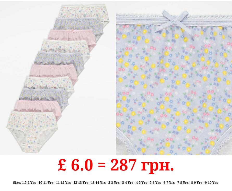 Floral Briefs 10 Pack