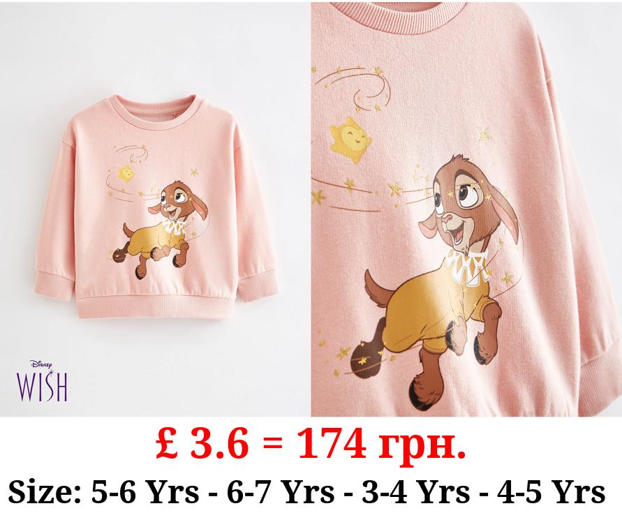 Disney Wish Pink Graphic Sweatshirt