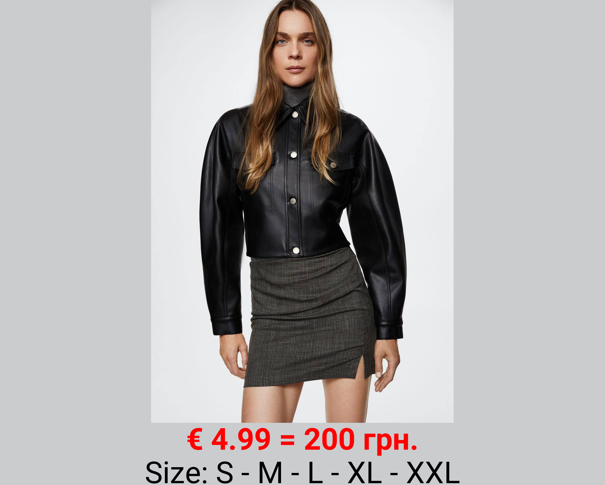 Falda pata de gallo abertura