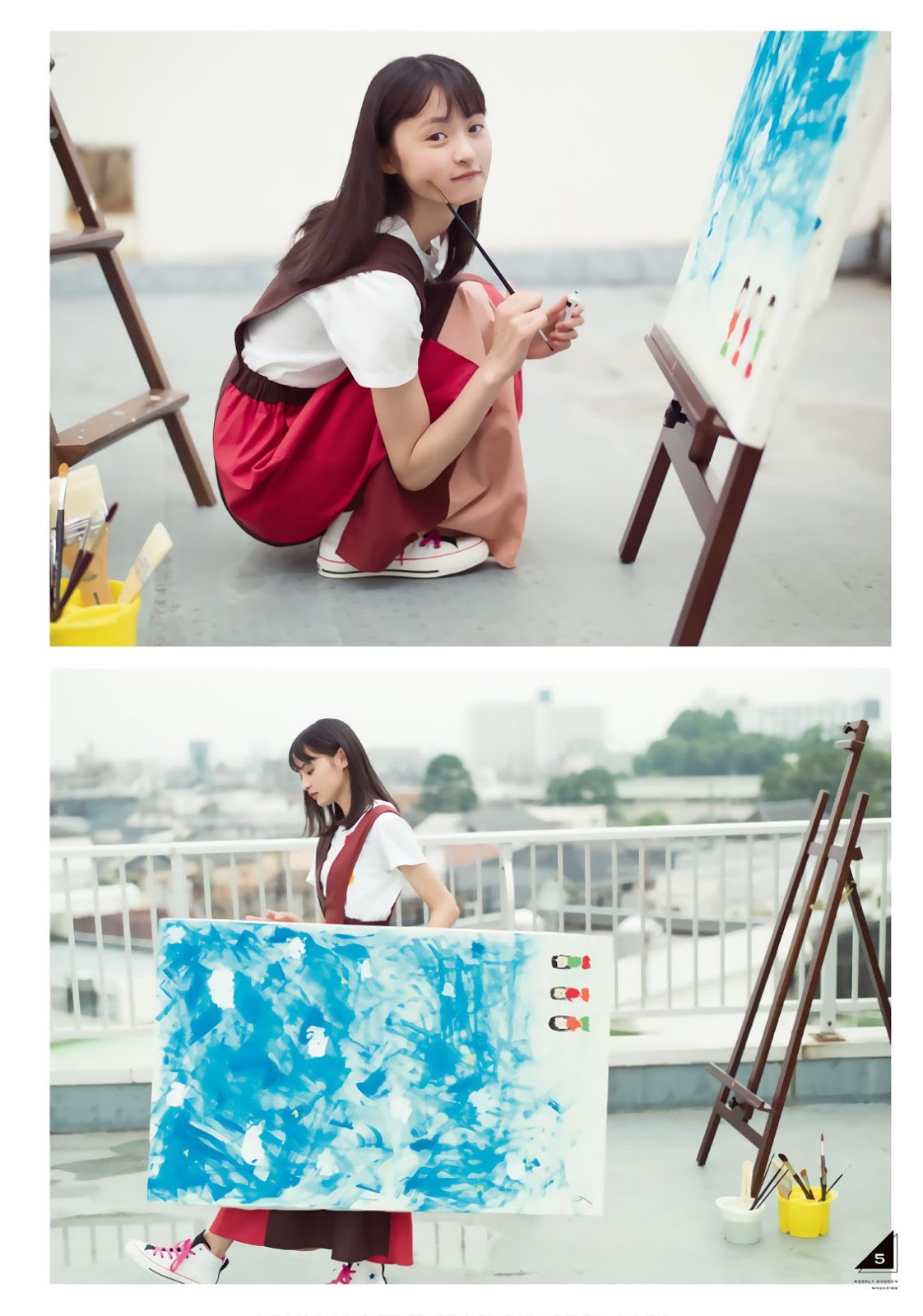 Sakura Endo 遠藤さくら, Ayame Tsutsui 筒井あやめ, Haruka Kaki 賀喜遥香, Shonen Magazine 2019 No.38 (少年マガジン 2019年38号) 11
