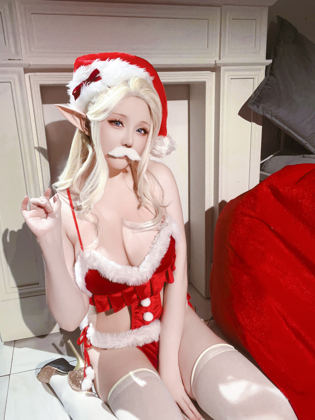 Cosplay 星之迟迟Hoshilily 圣诞精灵篇B 圣诞老人 Set.02 50