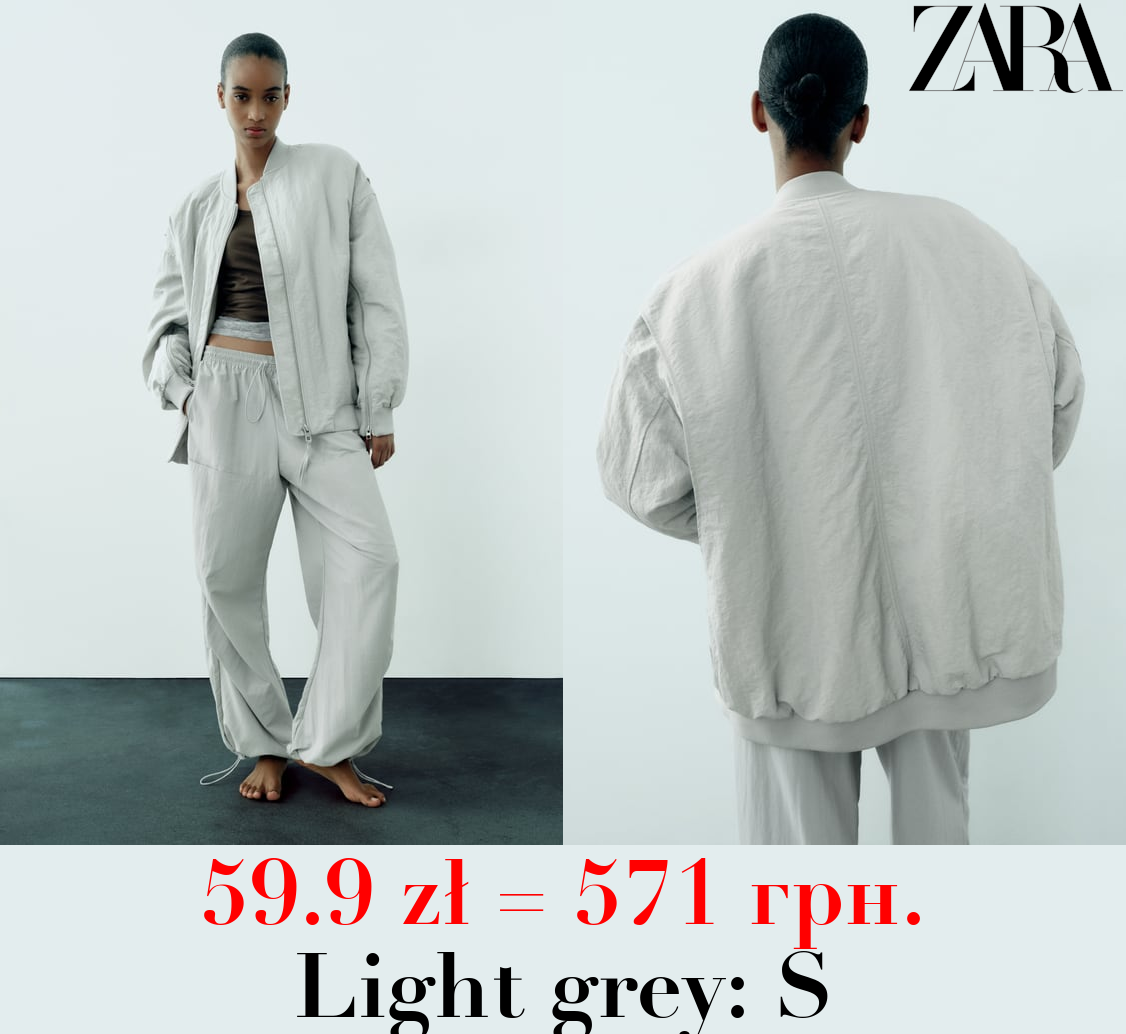 OVERSIZE NYLON BOMBER JACKET