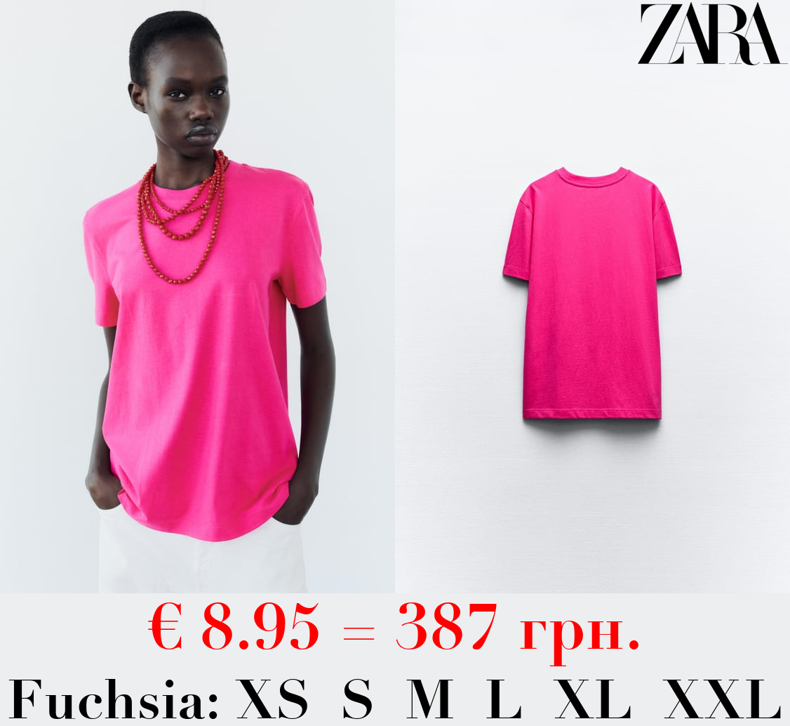 COTTON T-SHIRT WITH ENZYME FINISH