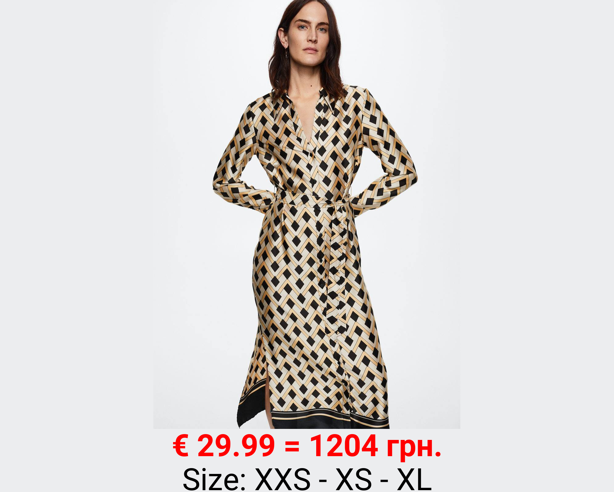 Vestido estampado geométrico