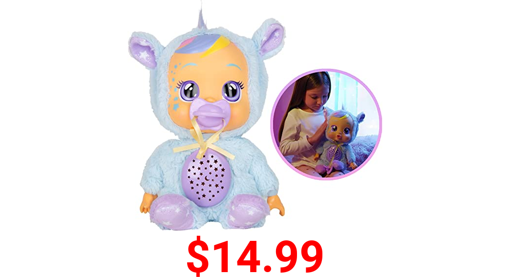 Cry Babies Goodnight Starry Sky Jenna - 12" Sleepytime Baby Doll | Plays 5 Lullabies and Night Light Starry Sky Projection , Blue