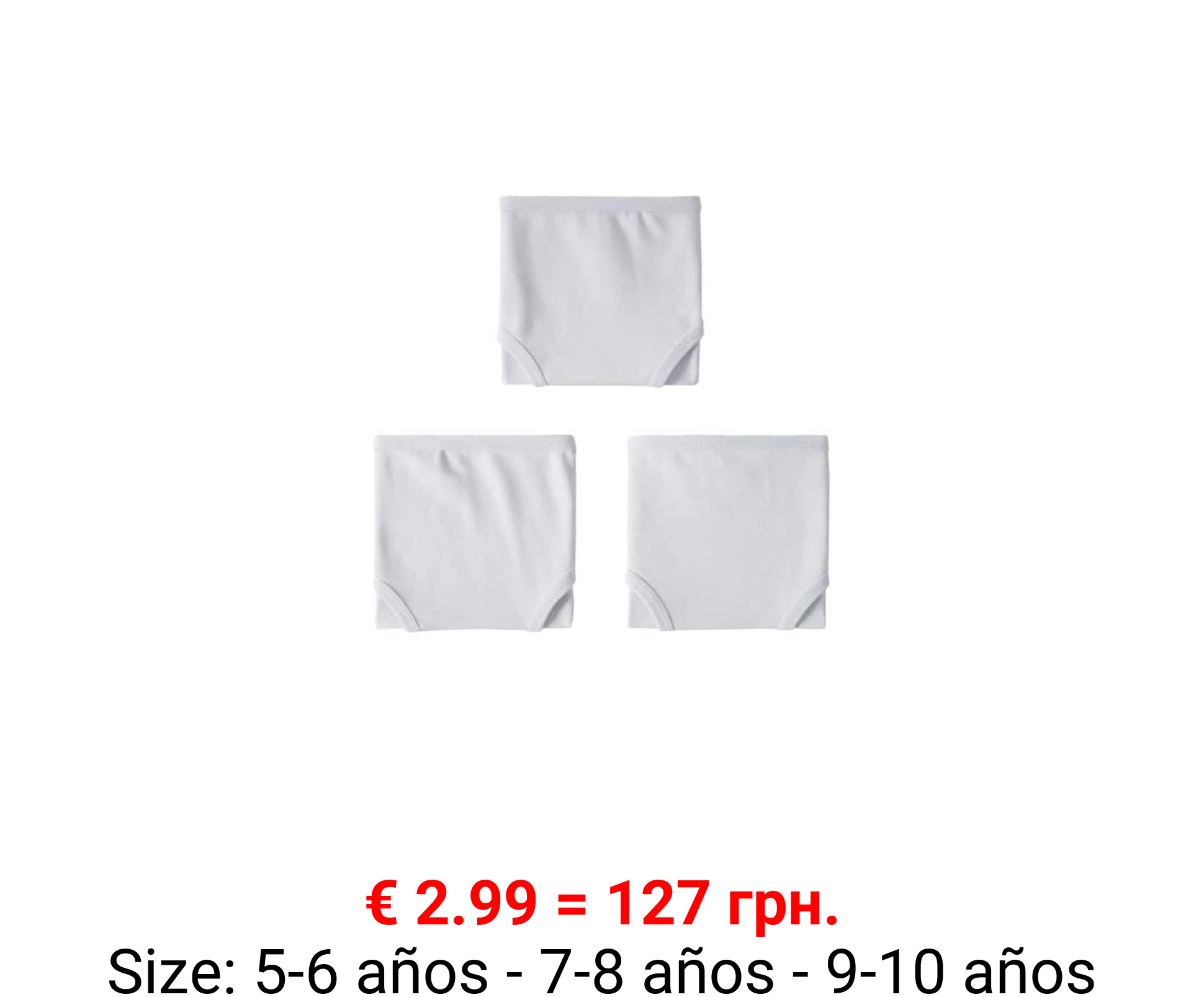 Pack 3 braguitas algodón