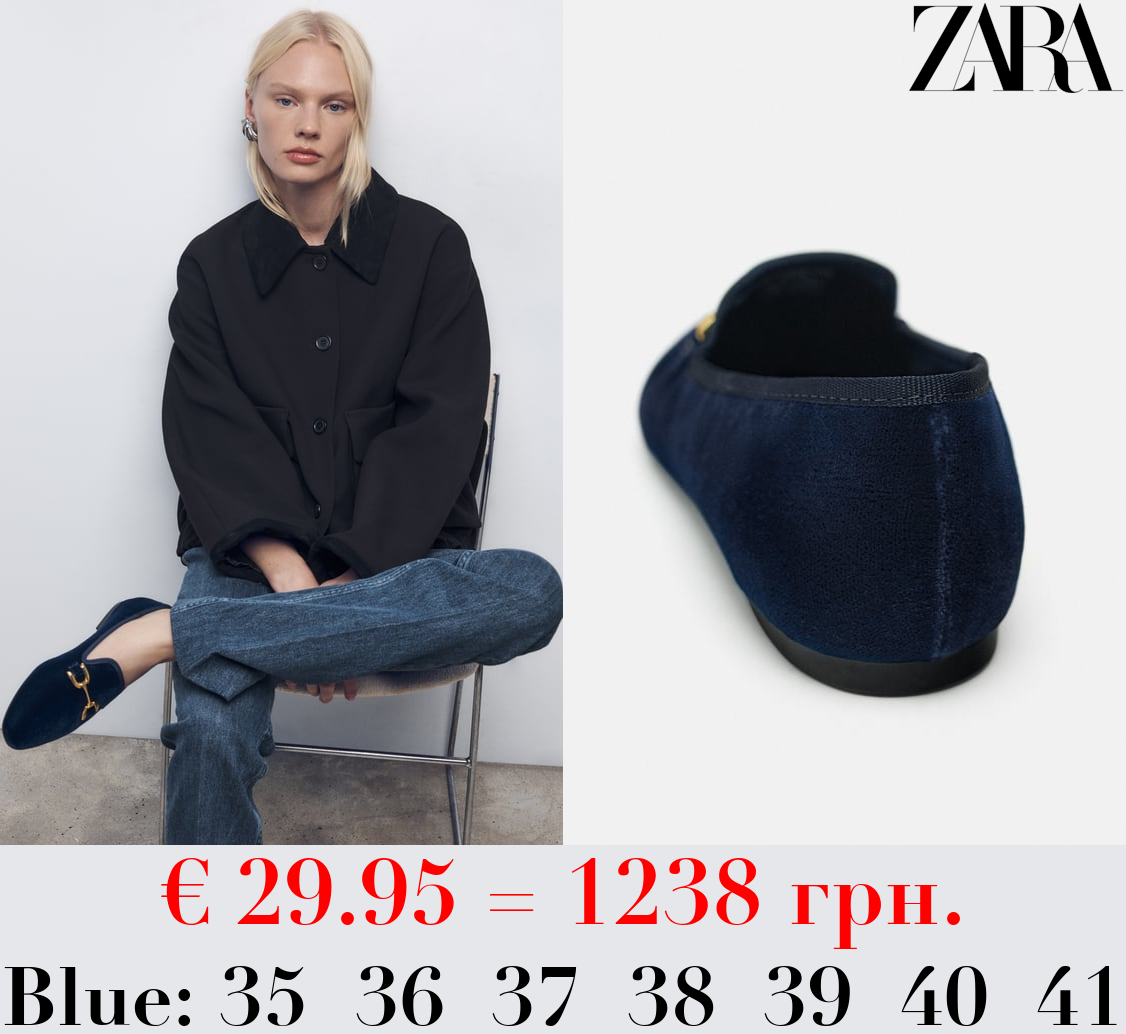 EMBELLISHED VELVET LOAFERS