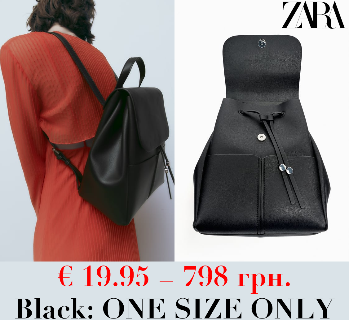 BACKPACK WITH FOLDOVER FLAP