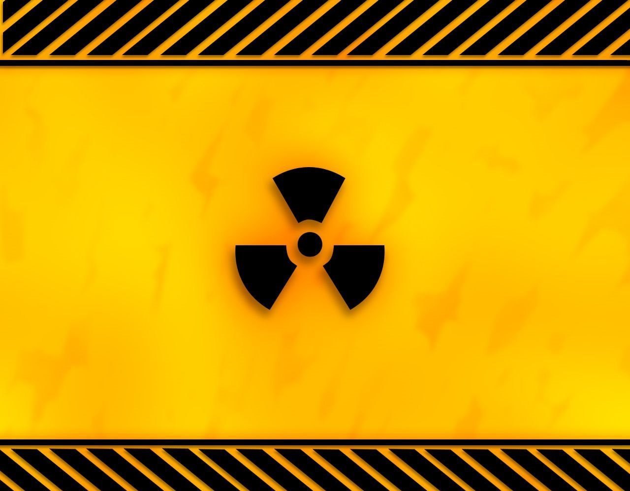 Желтый знак радиации