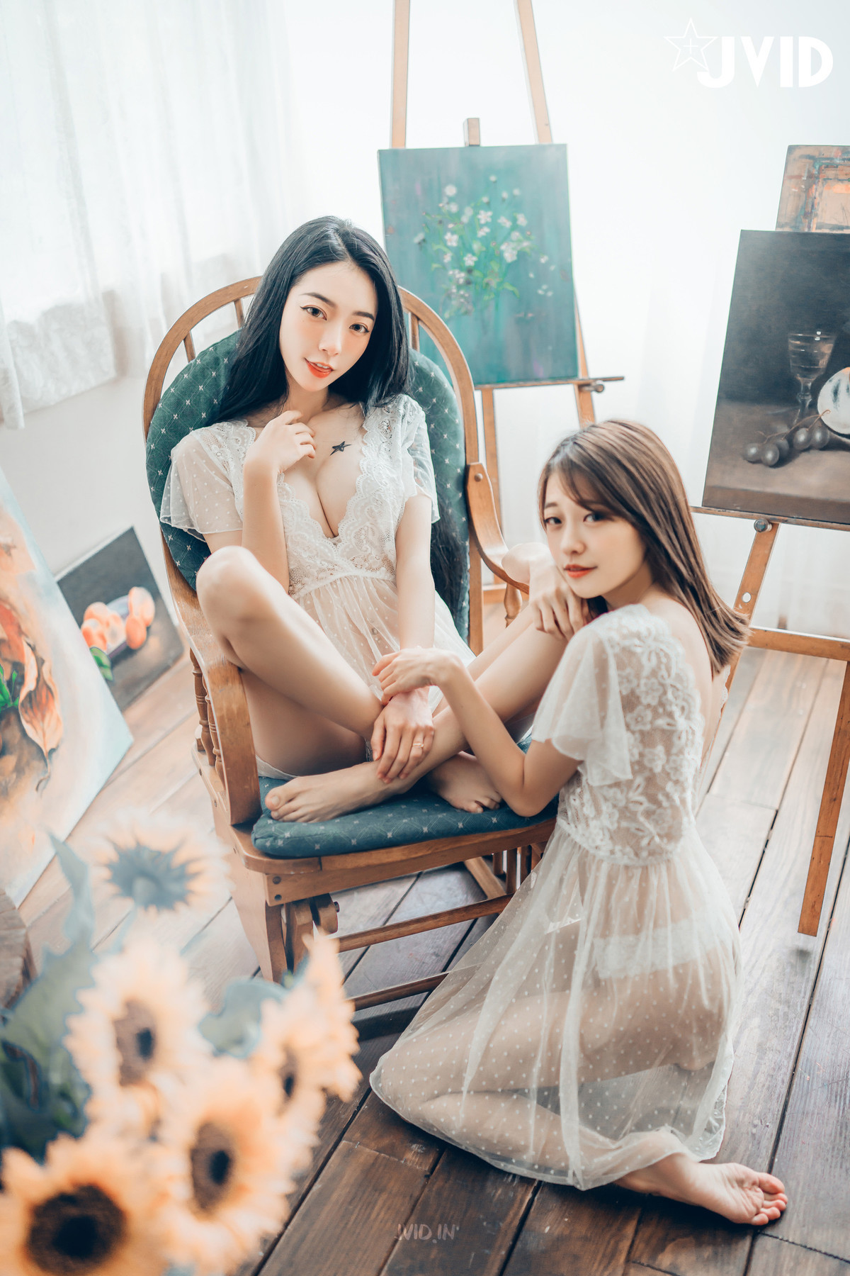 JVID精品 飄飄 妍妍 百合花神の美少女 最色色嘗試 辰辰特別客串！色色最大突破 Set.01 2