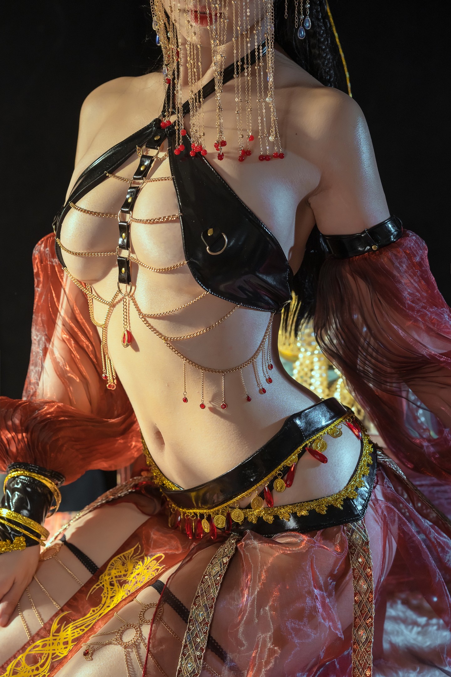 古风西域透明红裙美女写真 46