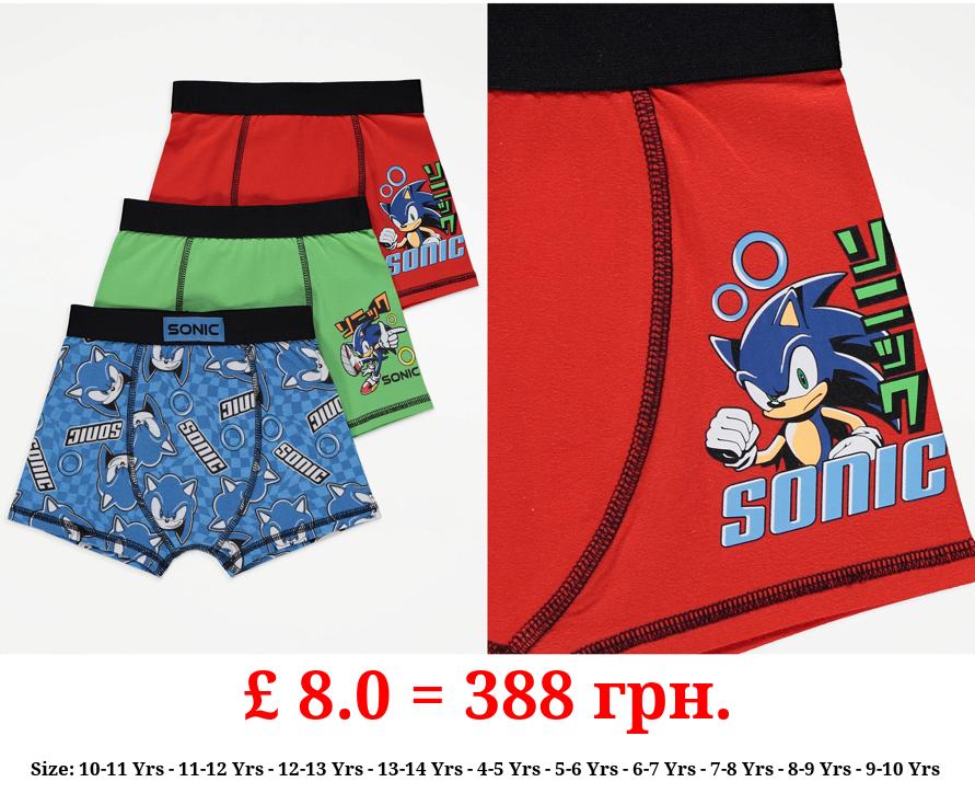 Sonic The Hedgehog Bright Trunks 3 Pack