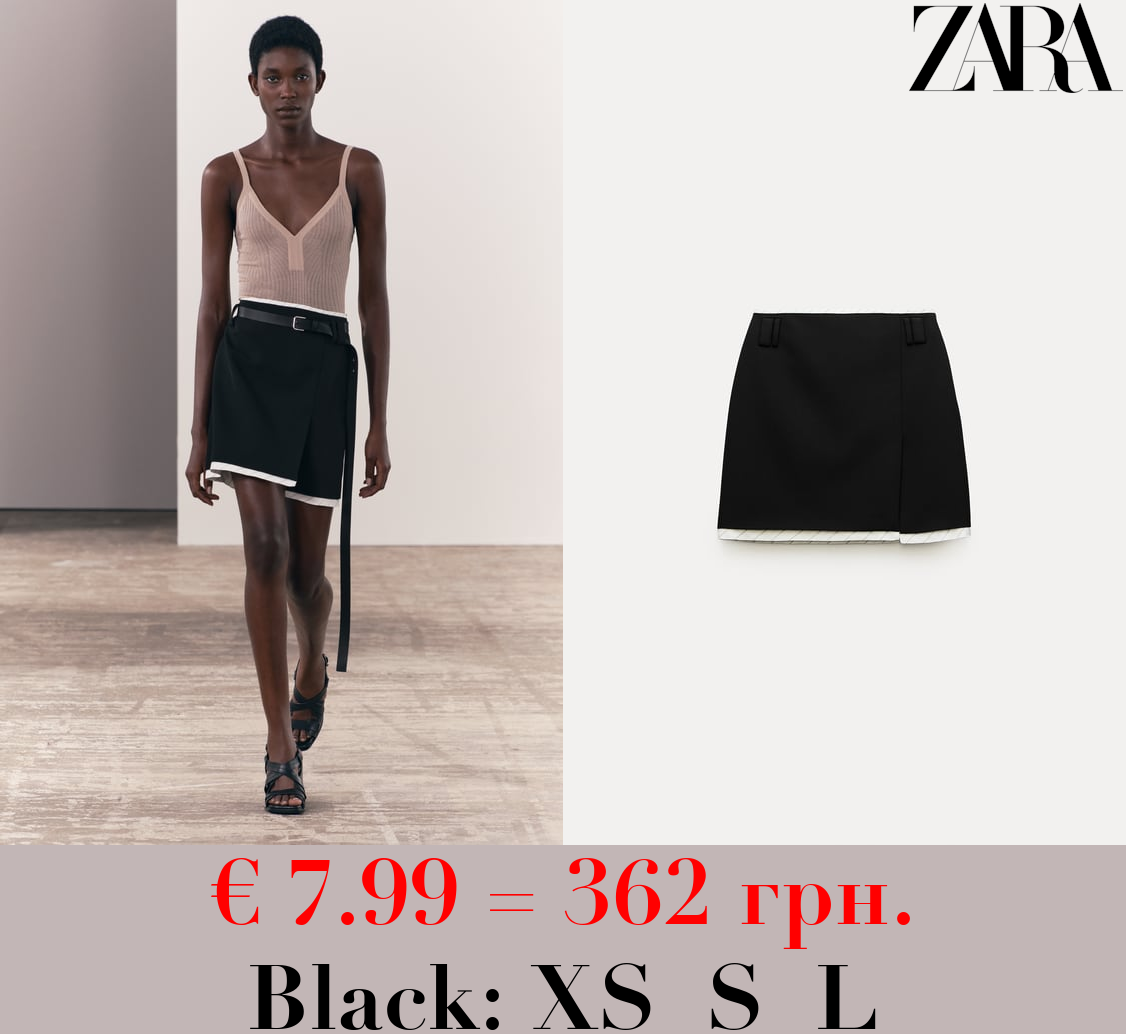 ZW COLLECTION CONTRAST MINI SKIRT