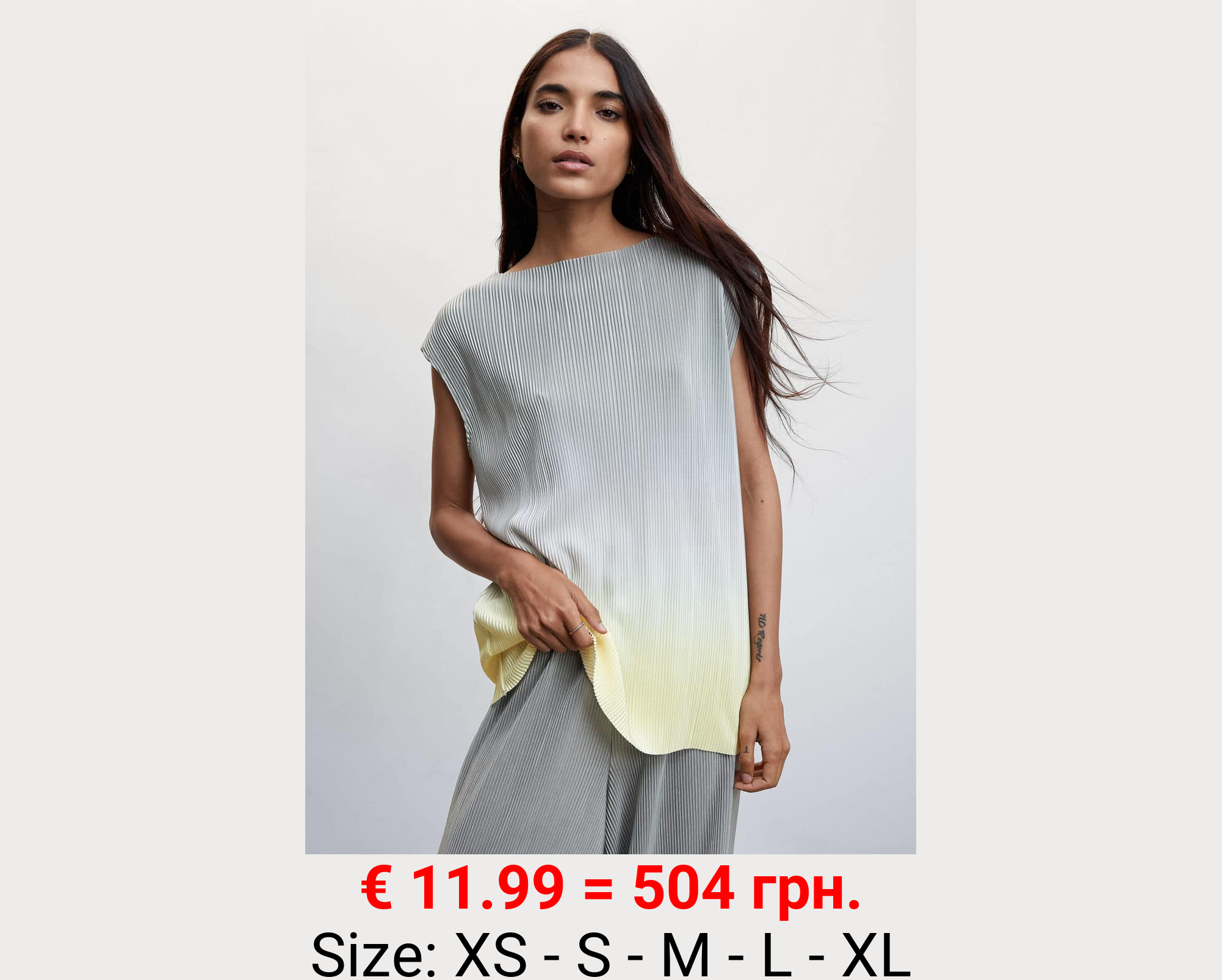 Top plisado tirantes