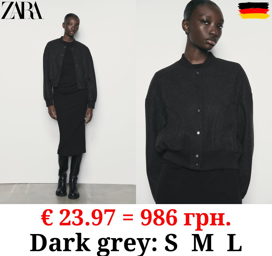 SOFT CROPPED BOMBER JACKET