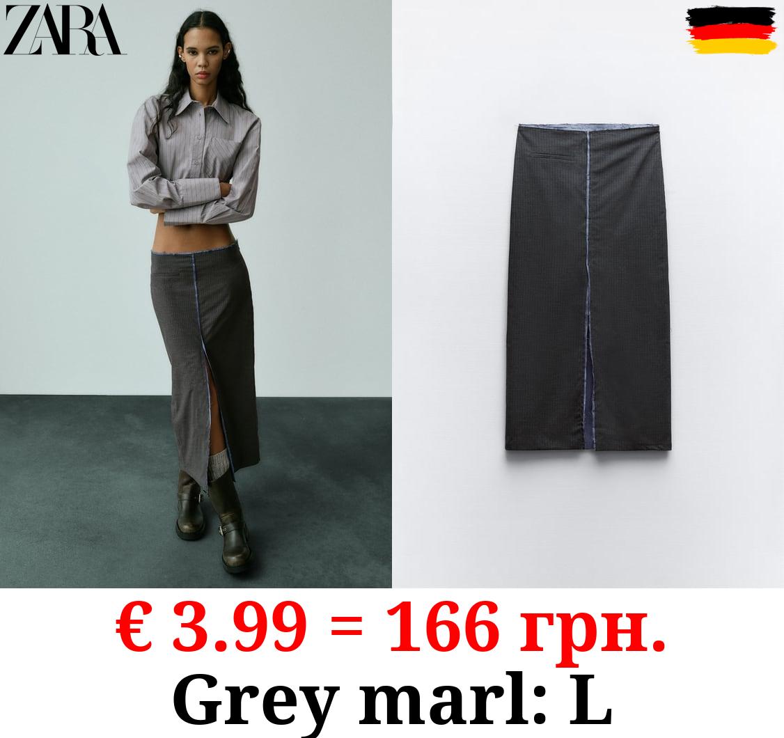 CONTRAST PINSTRIPED SKIRT