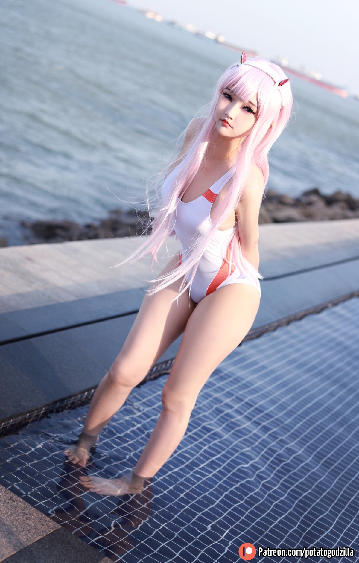Cosplay Potato Godzilla Zero Two Swimsuit 25