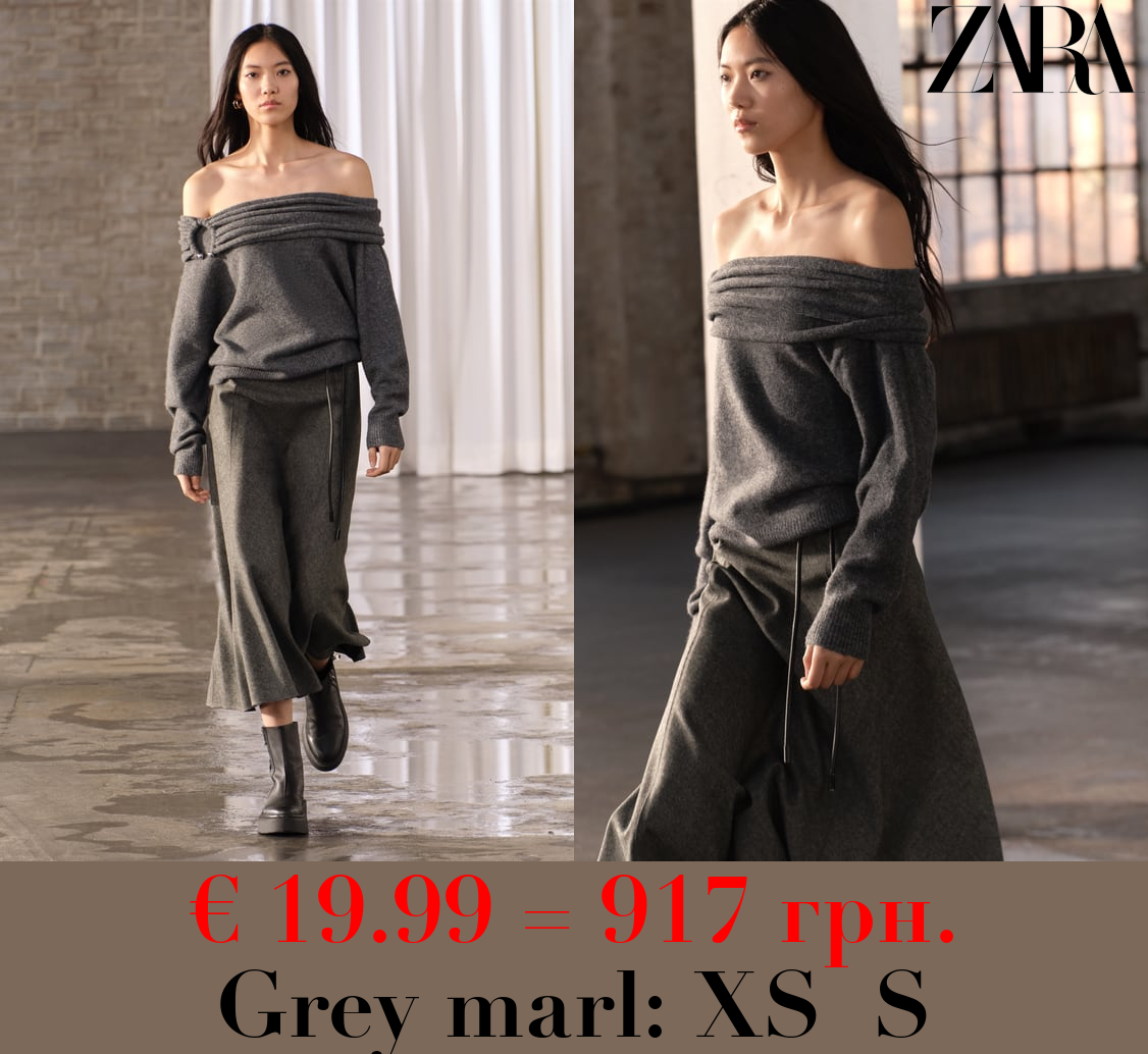 ZW COLLECTION WOOL BLEND CAPE SKIRT