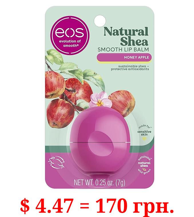 eos Natural Shea Lip Balm- Honey Apple, All-Day Moisture, Made for Sensitive Skin, Shea Lip Care Products, 0.25 oz