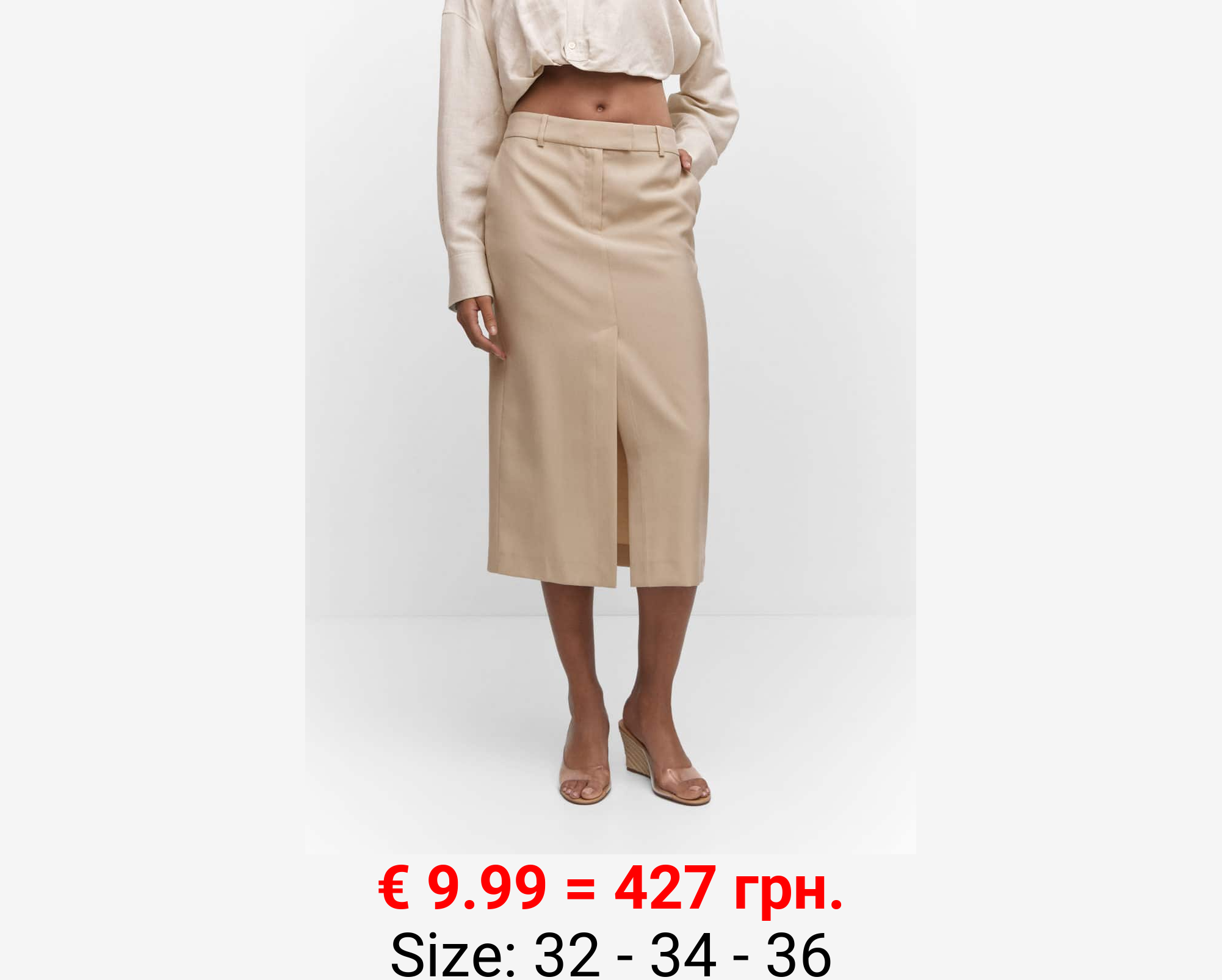 Falda lyocell abertura