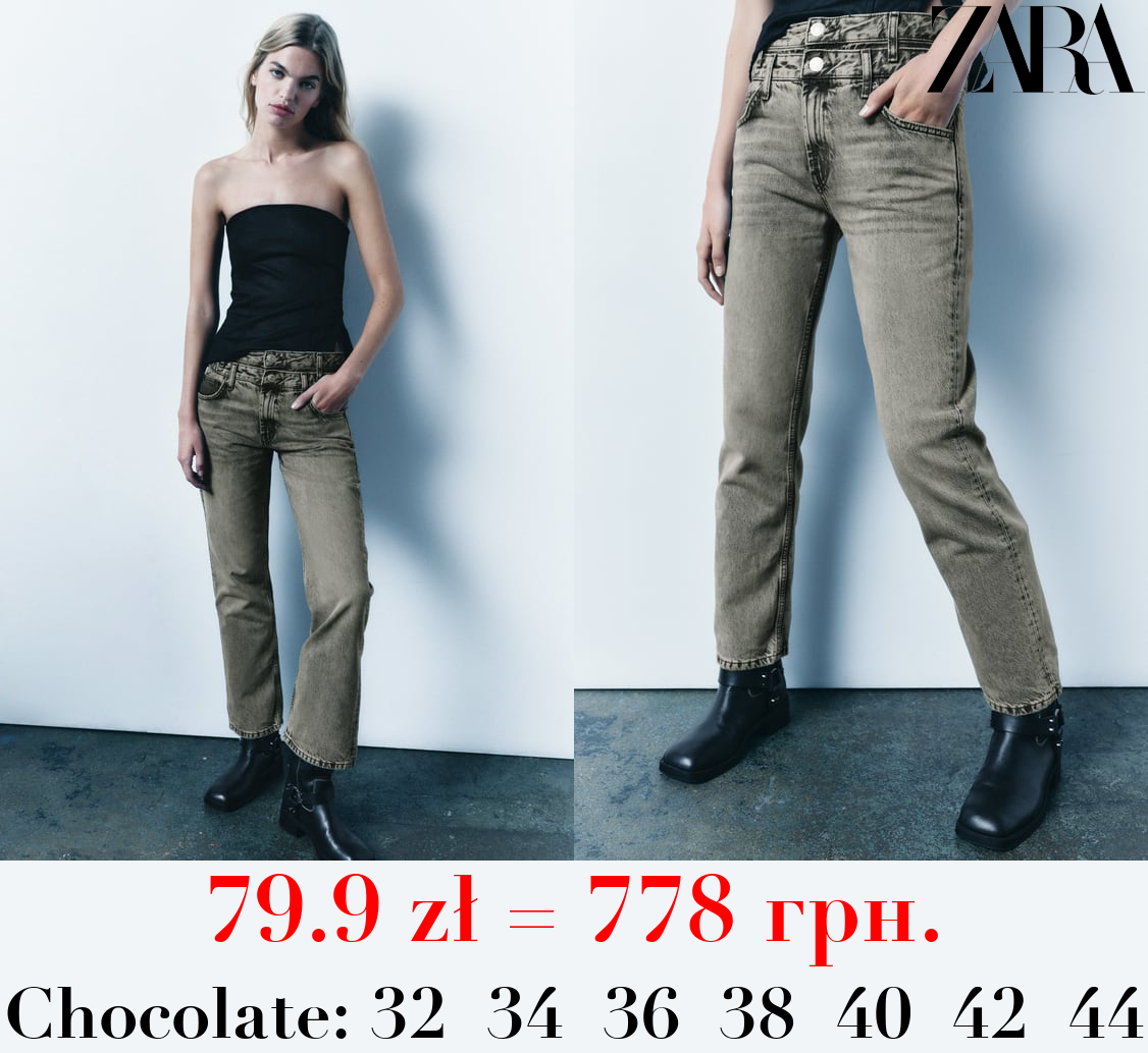 TRF STRAIGHT-LEG MID-RISE JEANS