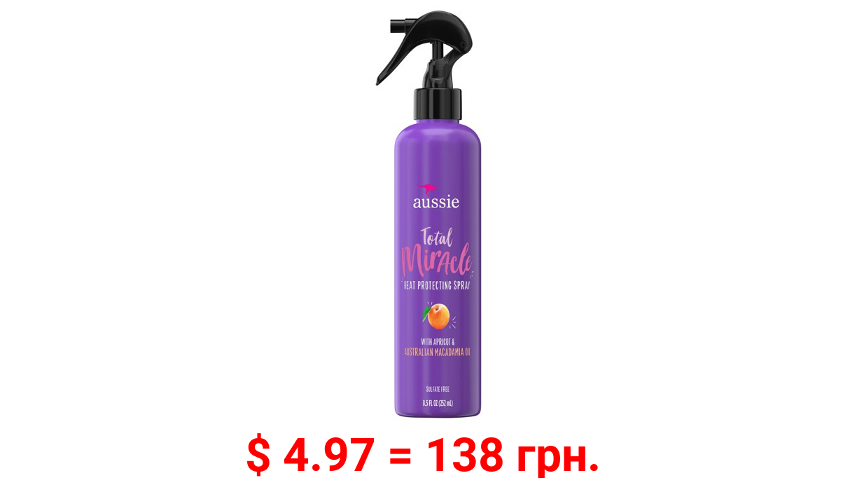 Heat Protection Spray - Aussie Total Miracle Heat Protecting Spray with Apricot 8.5 fl oz