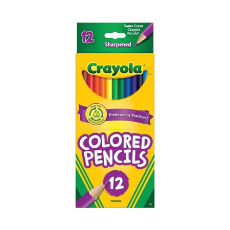 Crayola Colored Pencil Set in Assorted Colors, 12 Count, School Supplies, Ages 5 and Up