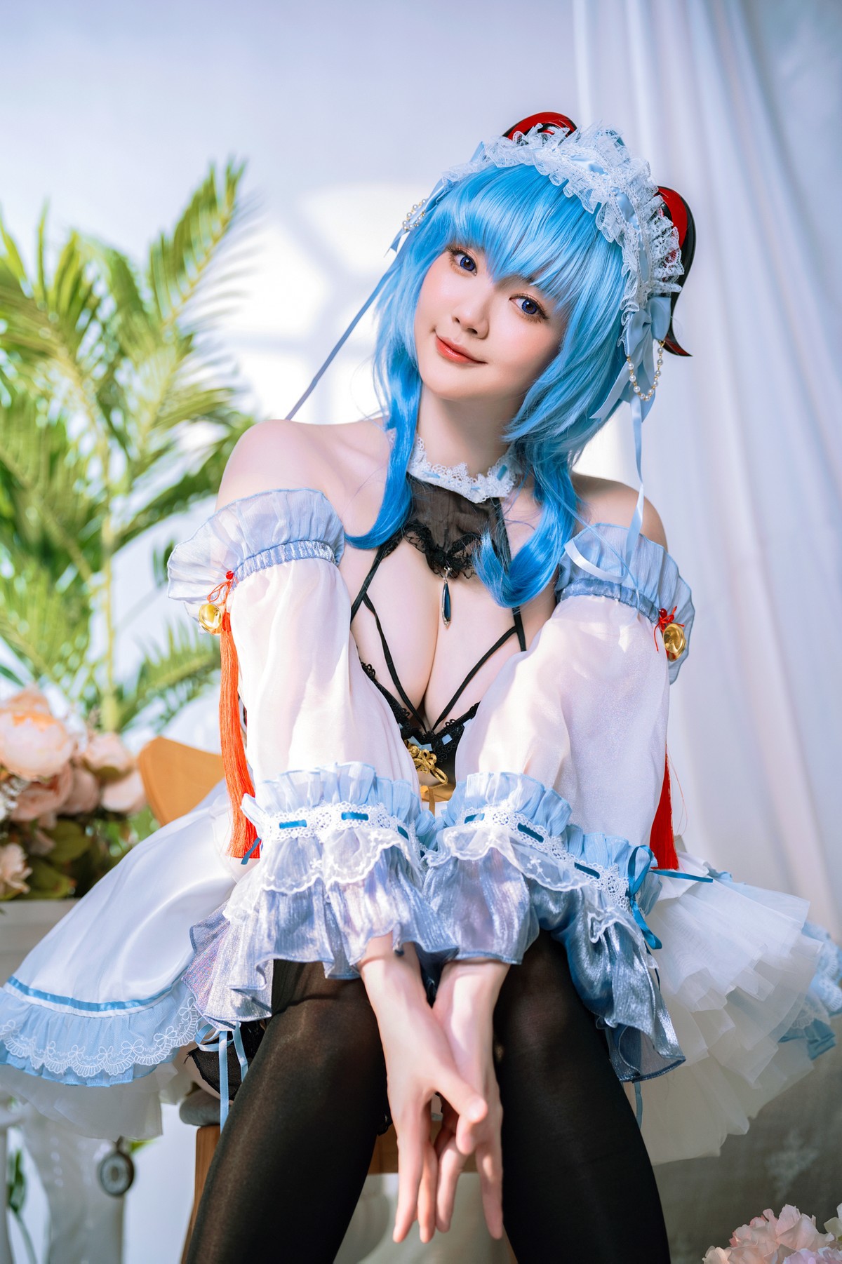 Cosplay Ying Tze 甘雨 Ganyu Maid 20