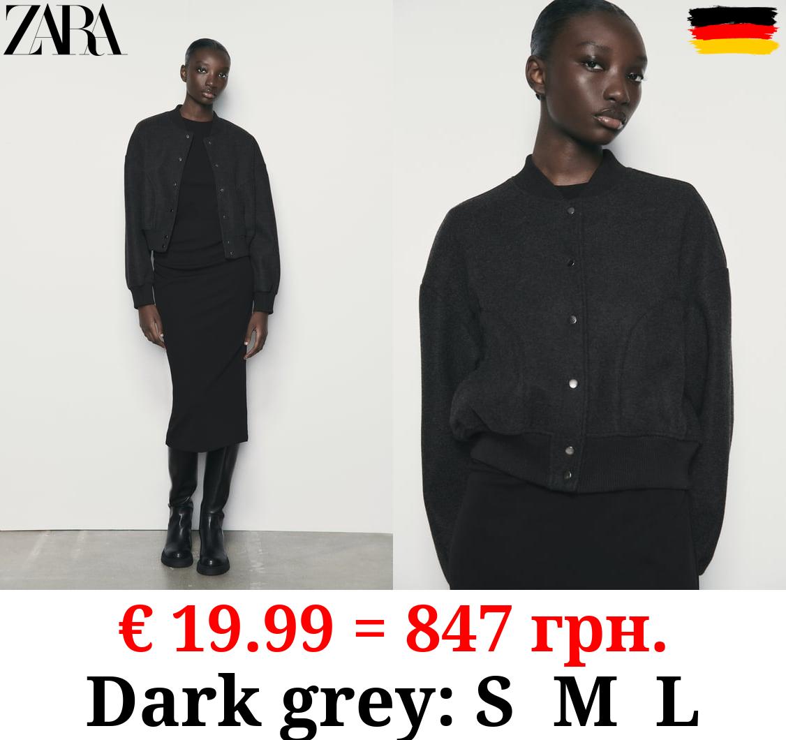 SOFT CROPPED BOMBER JACKET