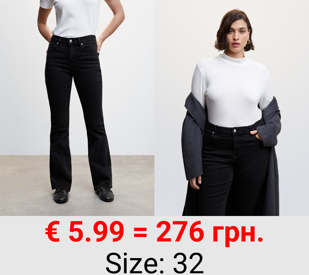 Jeans flare tiro medio
