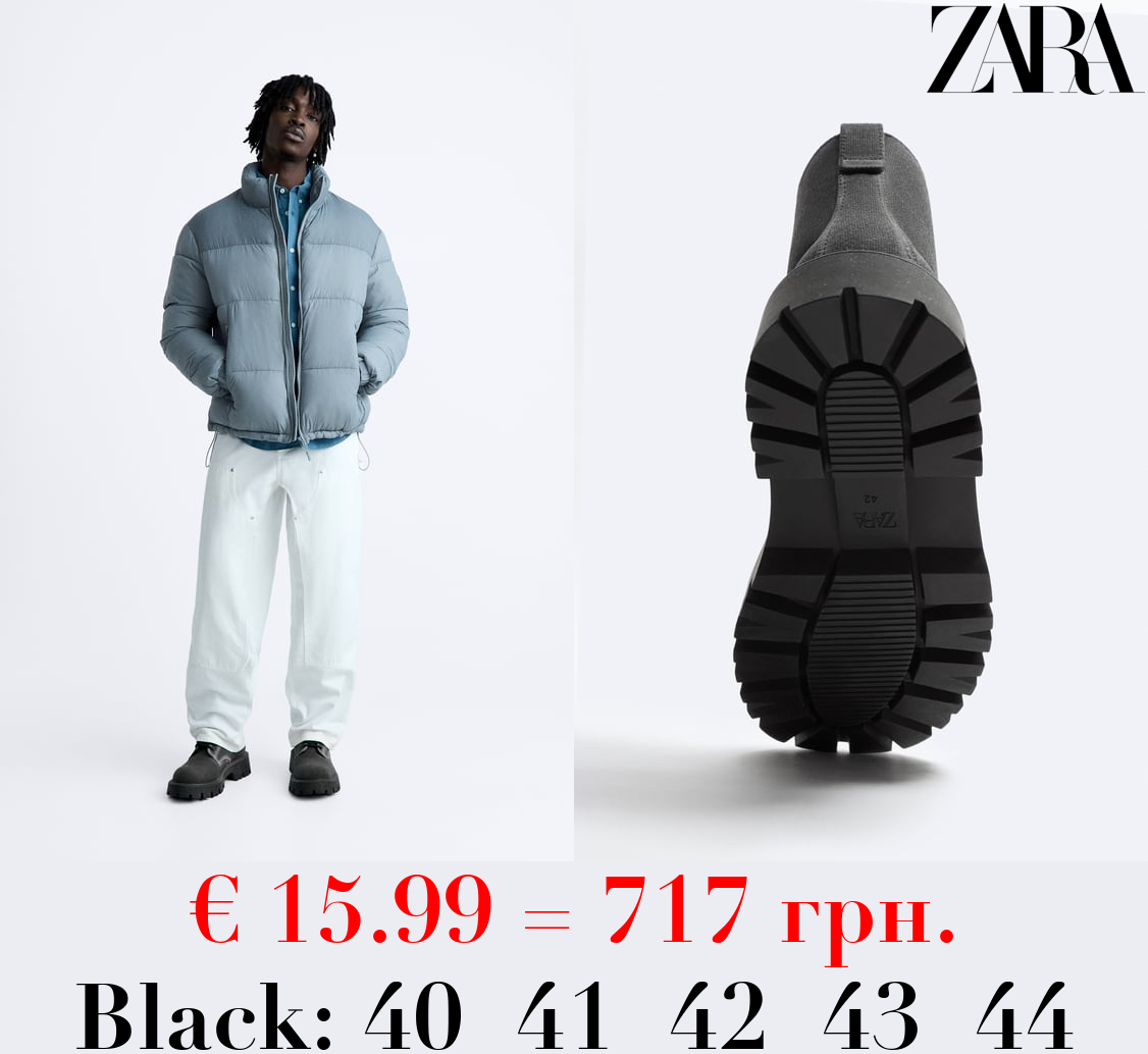 LACE-UP FABRIC BOOTS