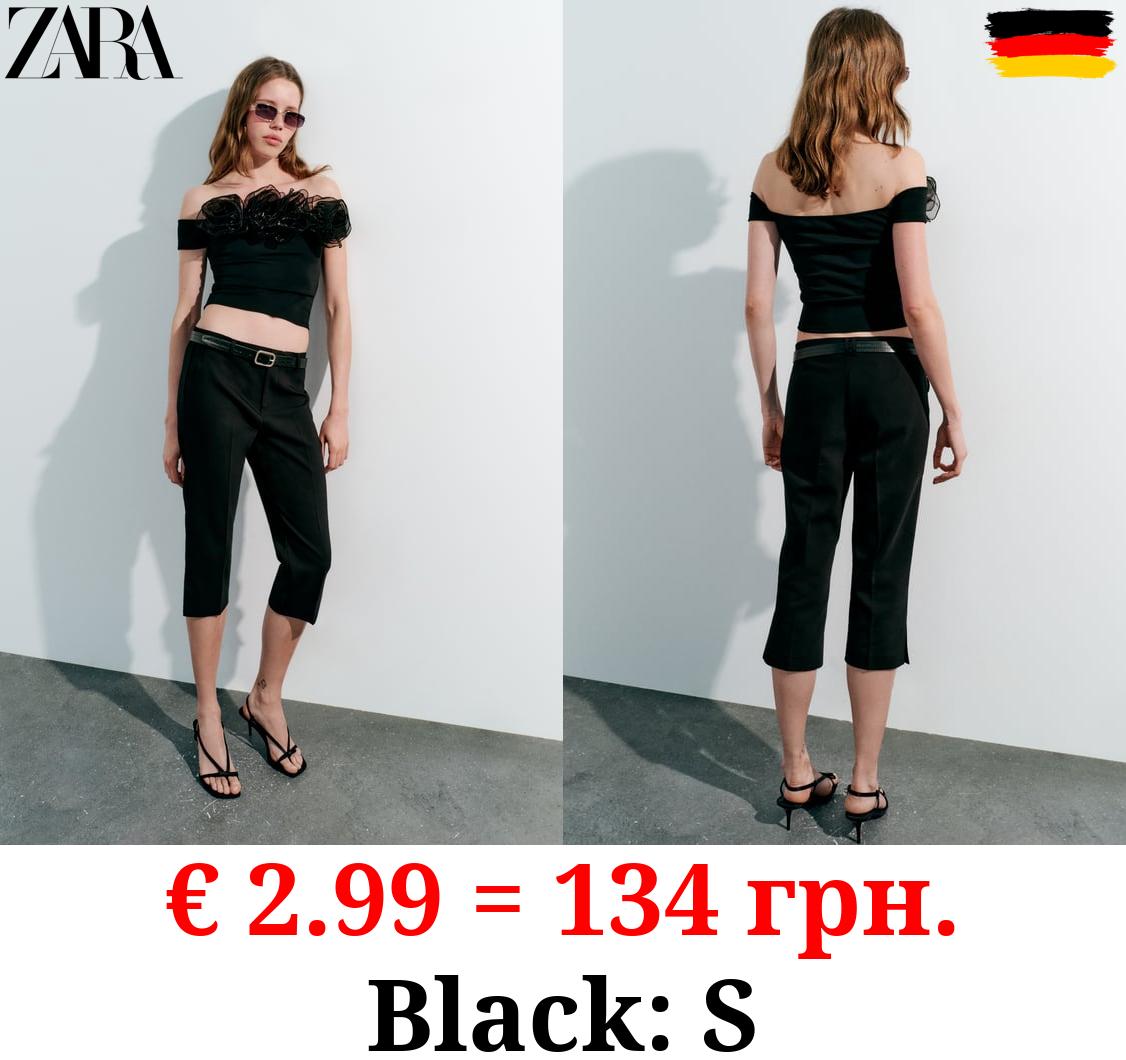 ORGANZA FLOWER CROP TOP