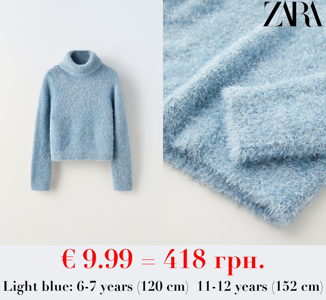 SPARKLY FAUX FUR SWEATER