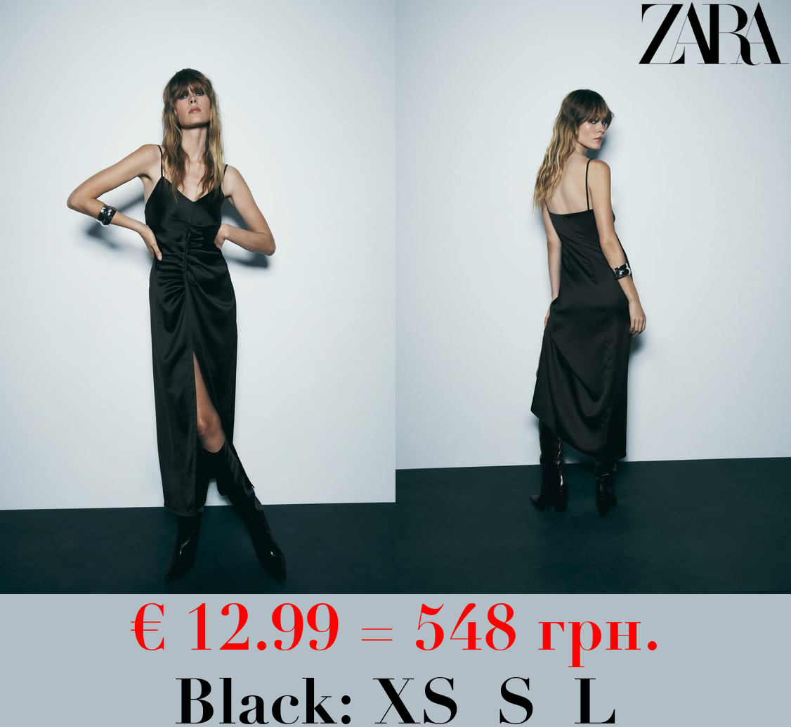 CAMISOLE DRESS WITH GATHERING