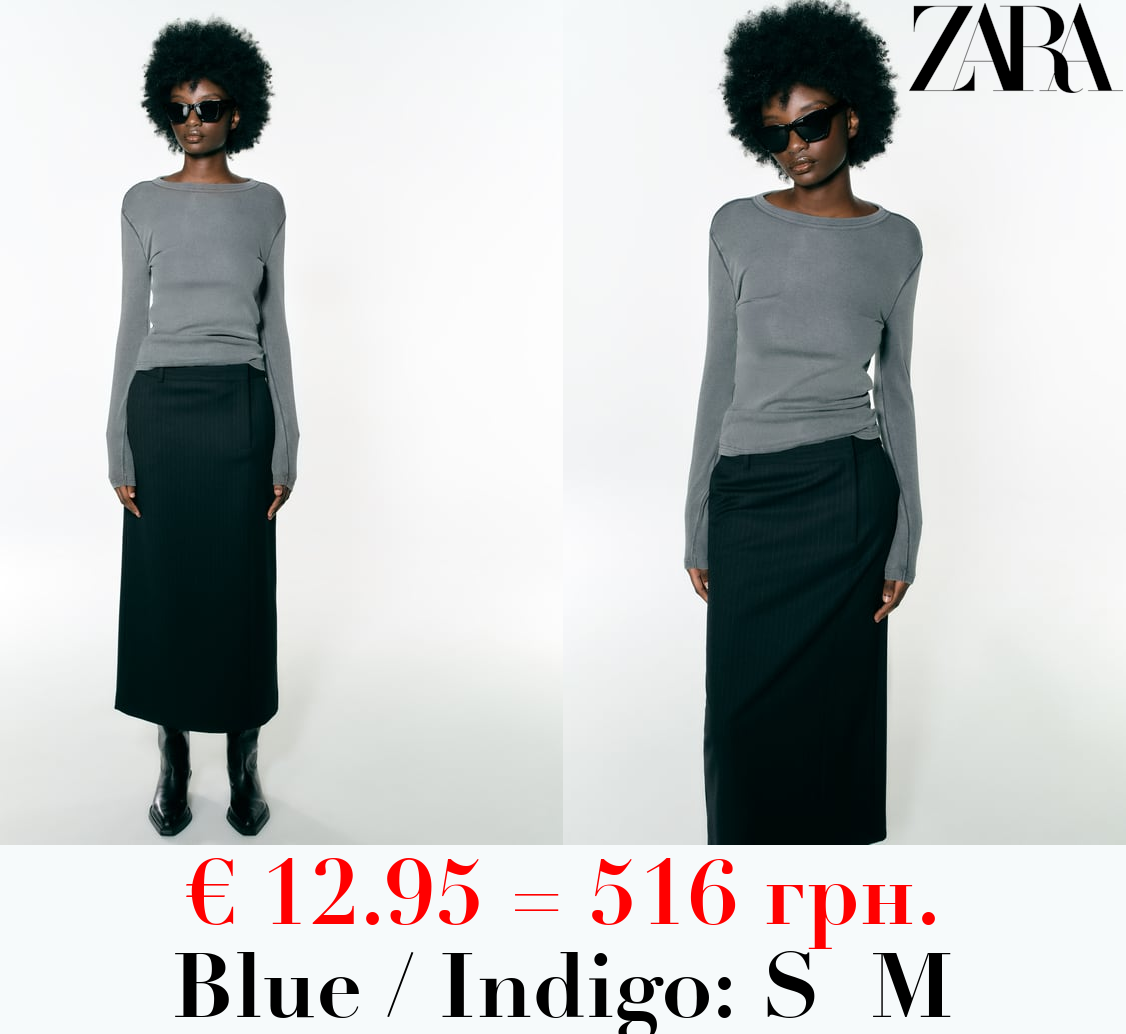 RIBBED LONG SLEEVE T-SHIRT