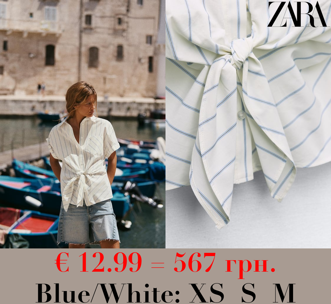 POPLIN SHIRT WITH KNOT