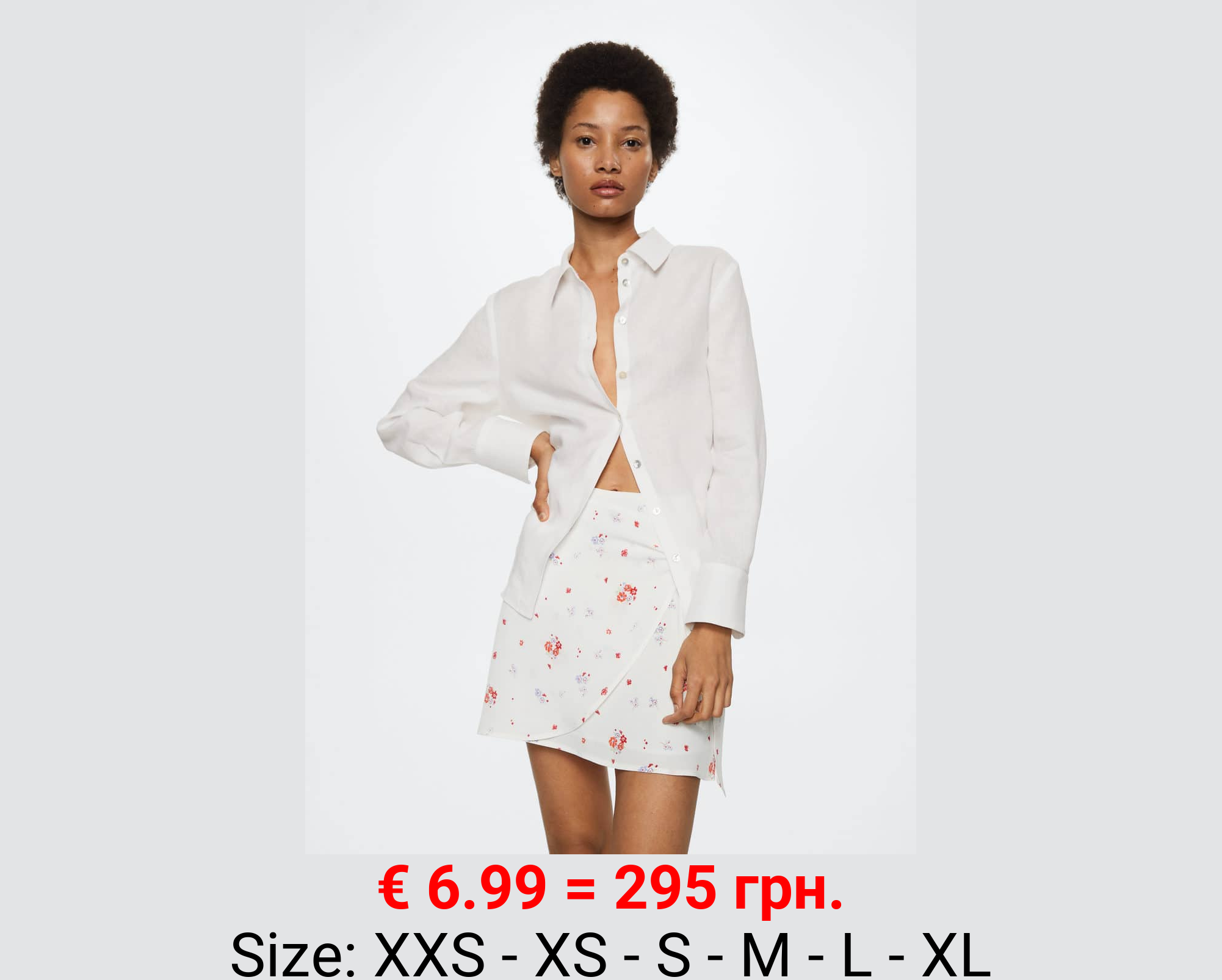 Falda cruzada estampada