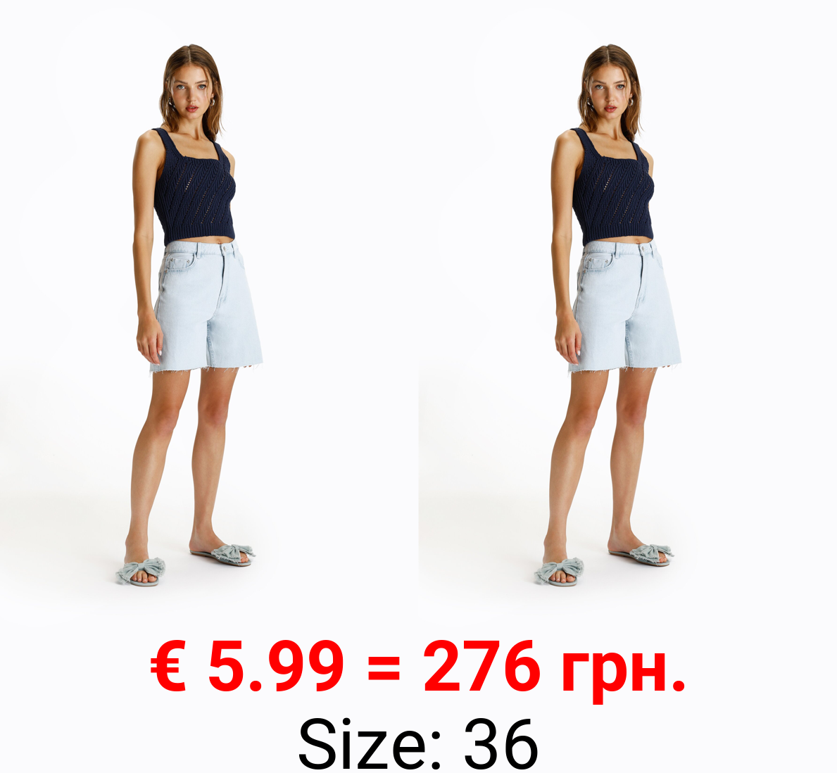 Denim Bermuda shorts